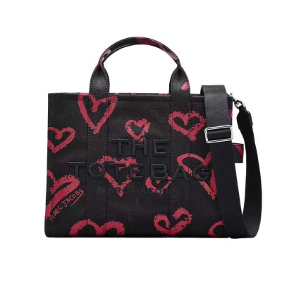 THE LIPSTICK HEART CANVAS MEDIUM TOTE BAG